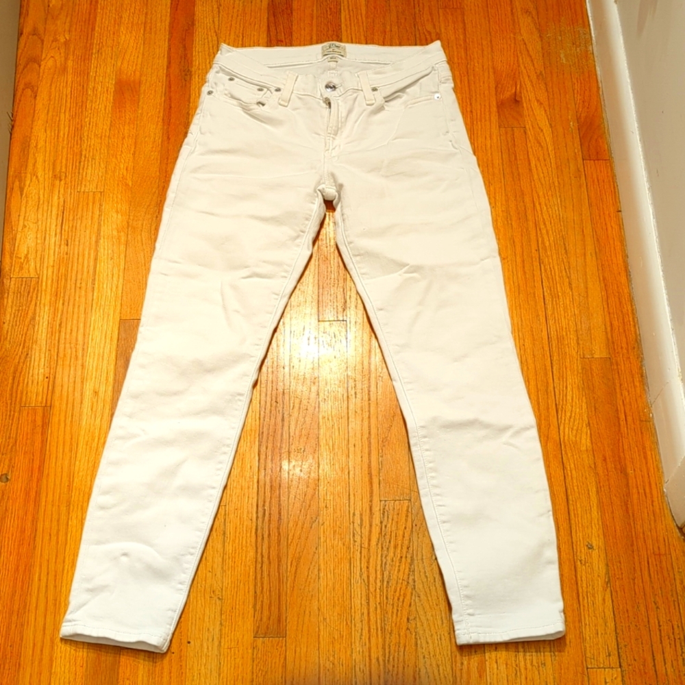 J Crew Size 6 Tooth Pick White Jeans